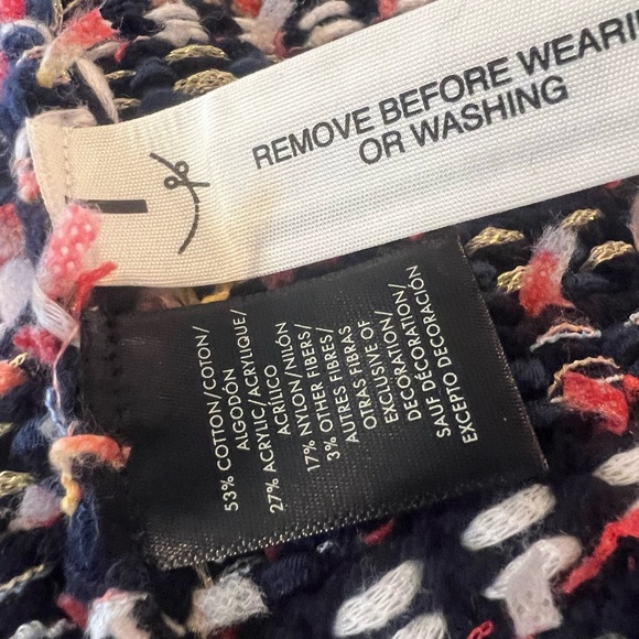 Ann Taylor Tweed Jacket Size medium cotton algodon acrylic blend - Picture 6 of 6